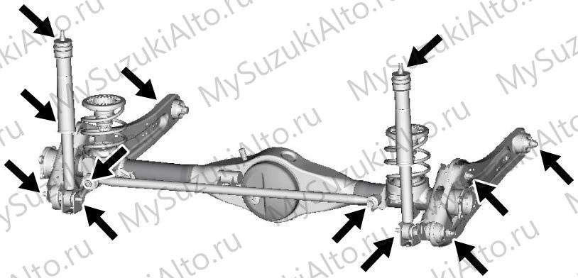 Looseness rattling damage подвеска mounting соединительный детали — илл. 3