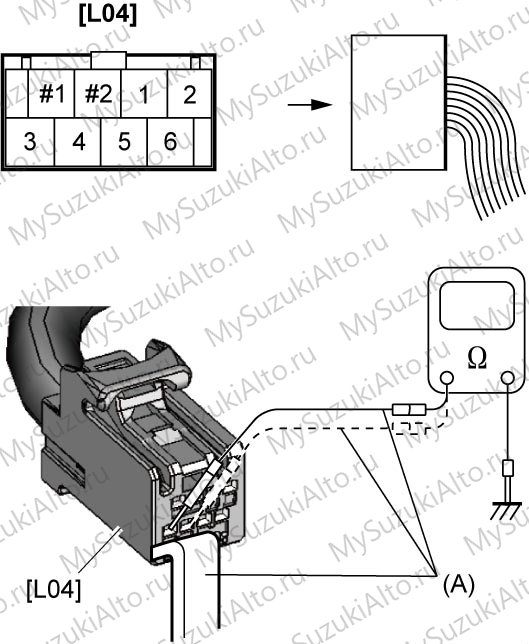 Код B1064-14/B1065-14: проверка цепи — илл. 3